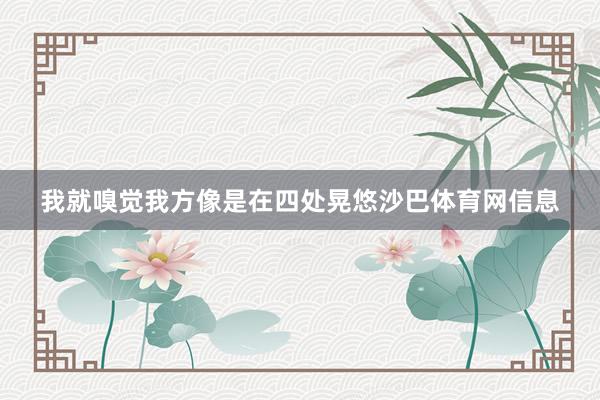 我就嗅觉我方像是在四处晃悠沙巴体育网信息