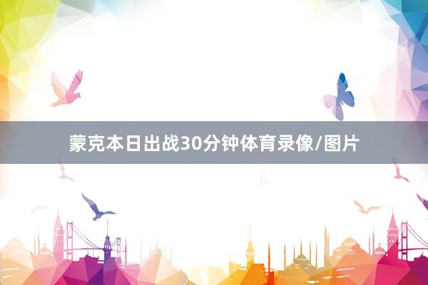 蒙克本日出战30分钟体育录像/图片