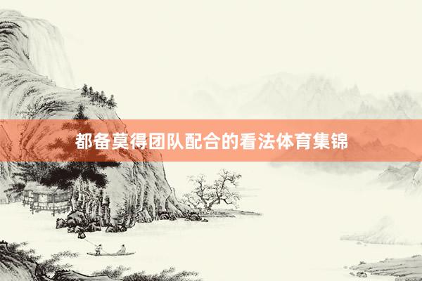 都备莫得团队配合的看法体育集锦