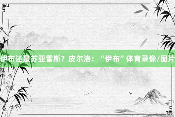 伊布还是苏亚雷斯？皮尔洛：“伊布”体育录像/图片